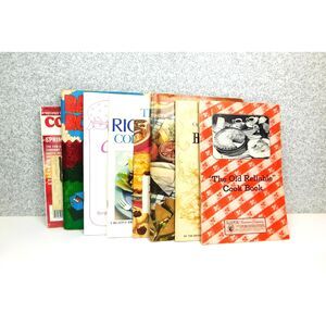 Vintage Cookbook Lot  X 8 Paperback 1950's to 70's Cheese Organic Cookies
